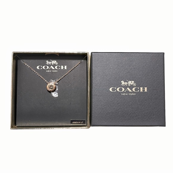 Coach Open Circle Stone Necklace - Picture 2 of 6